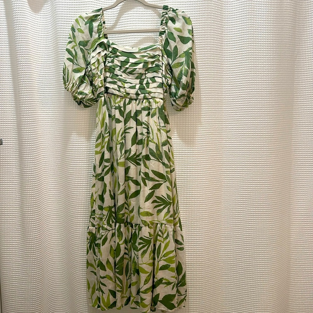 Green floral Lauren Conrad dress